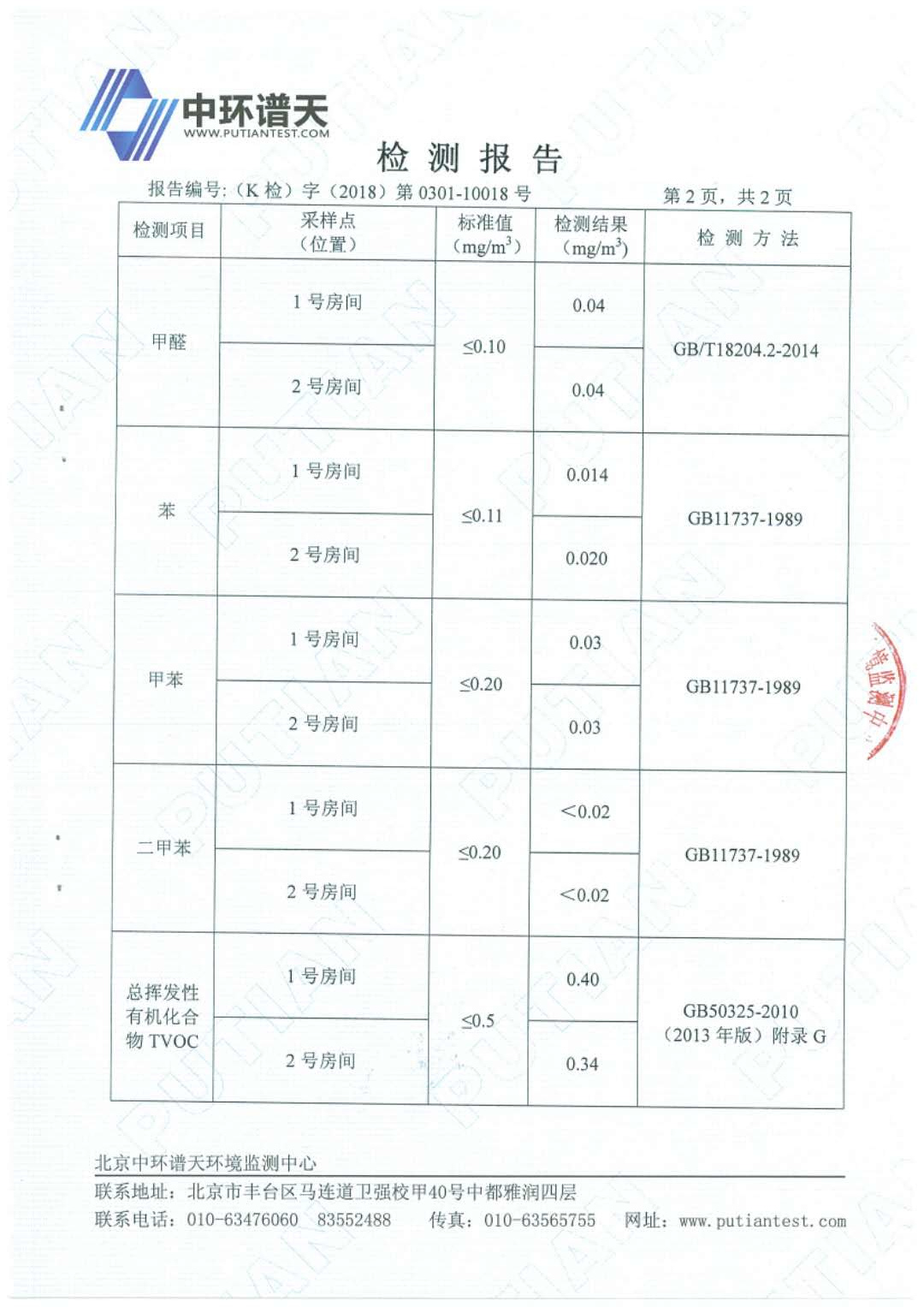 德威诺尔净味宝产品使用效果检测报告及使用证明